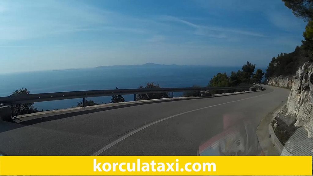 Views over the channel while driving to Pupnatska Luka