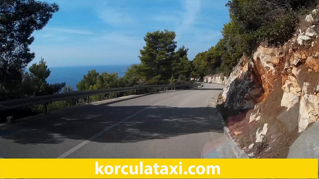 Large part of the road to the beach offers magnificent sea views